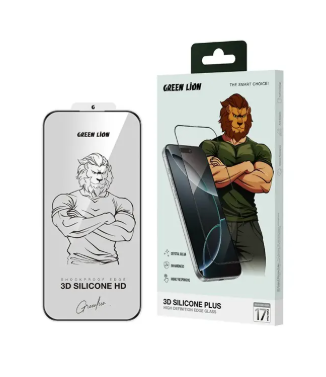 Green Lion 3d Silicon plus screen protector for ip 17 pro