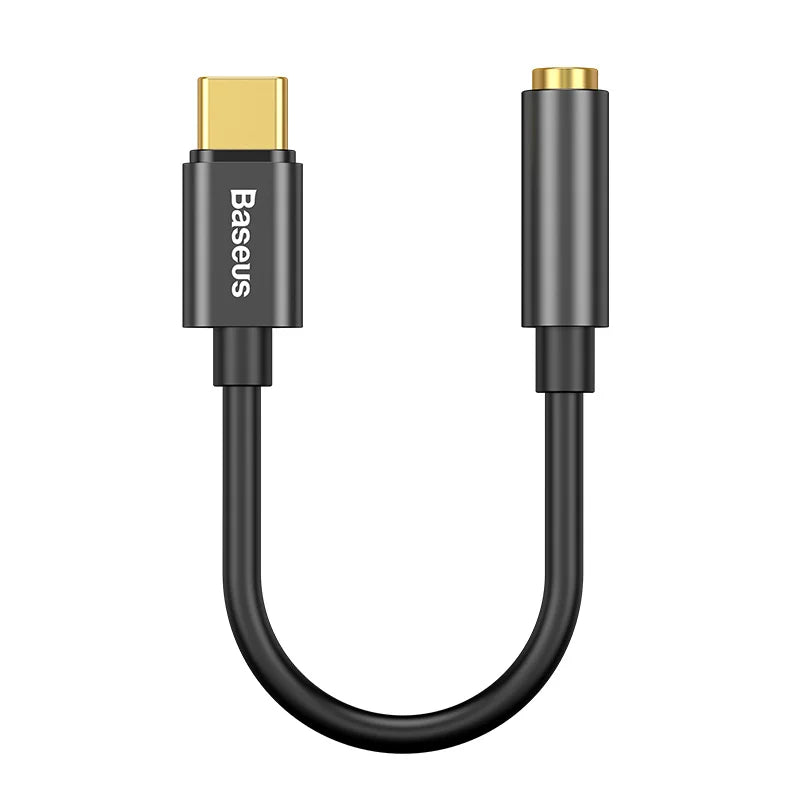 Baseus Headphone Adapter Type-C to 3.5MM Female Adaptor L54 - Black