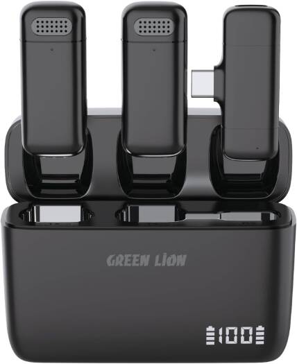 Green Lion Duo Cast Wireless Mic Type C - Black