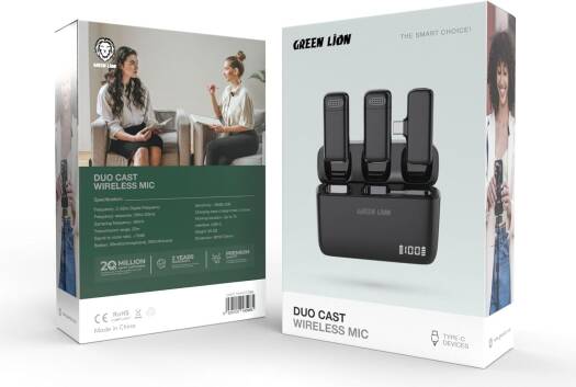 Green Lion Duo Cast Wireless Mic Type C - Black