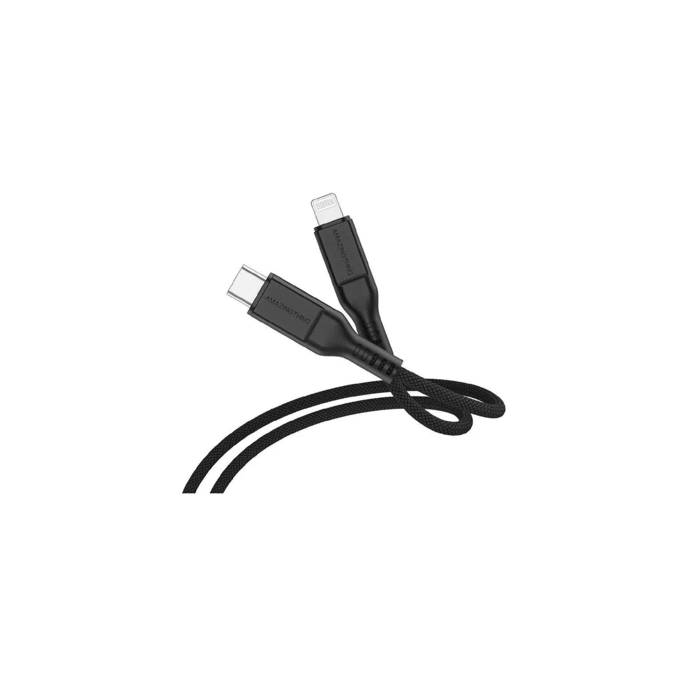 Amazing Thing Thunder pro lightning to usb-c 30w 1.1m cable black