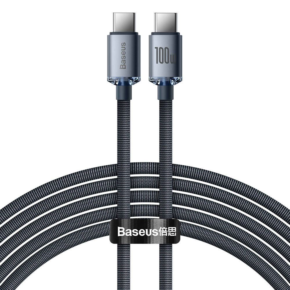 Baseus Crystal Shine Fast Charging Cable Type-C to Type-C 100w 1.2m - Black