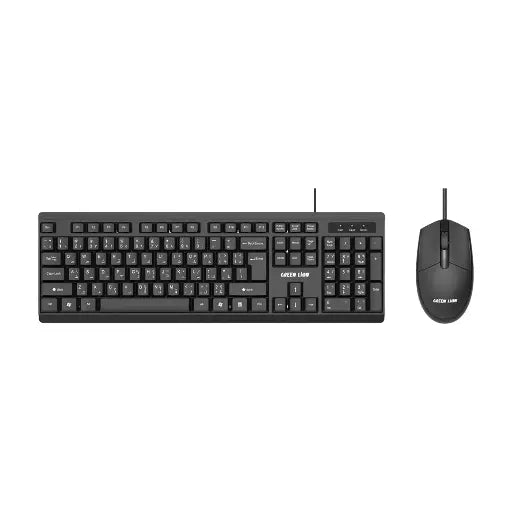 Green Lion GKM-100 Wired Keyboard and mouse Black