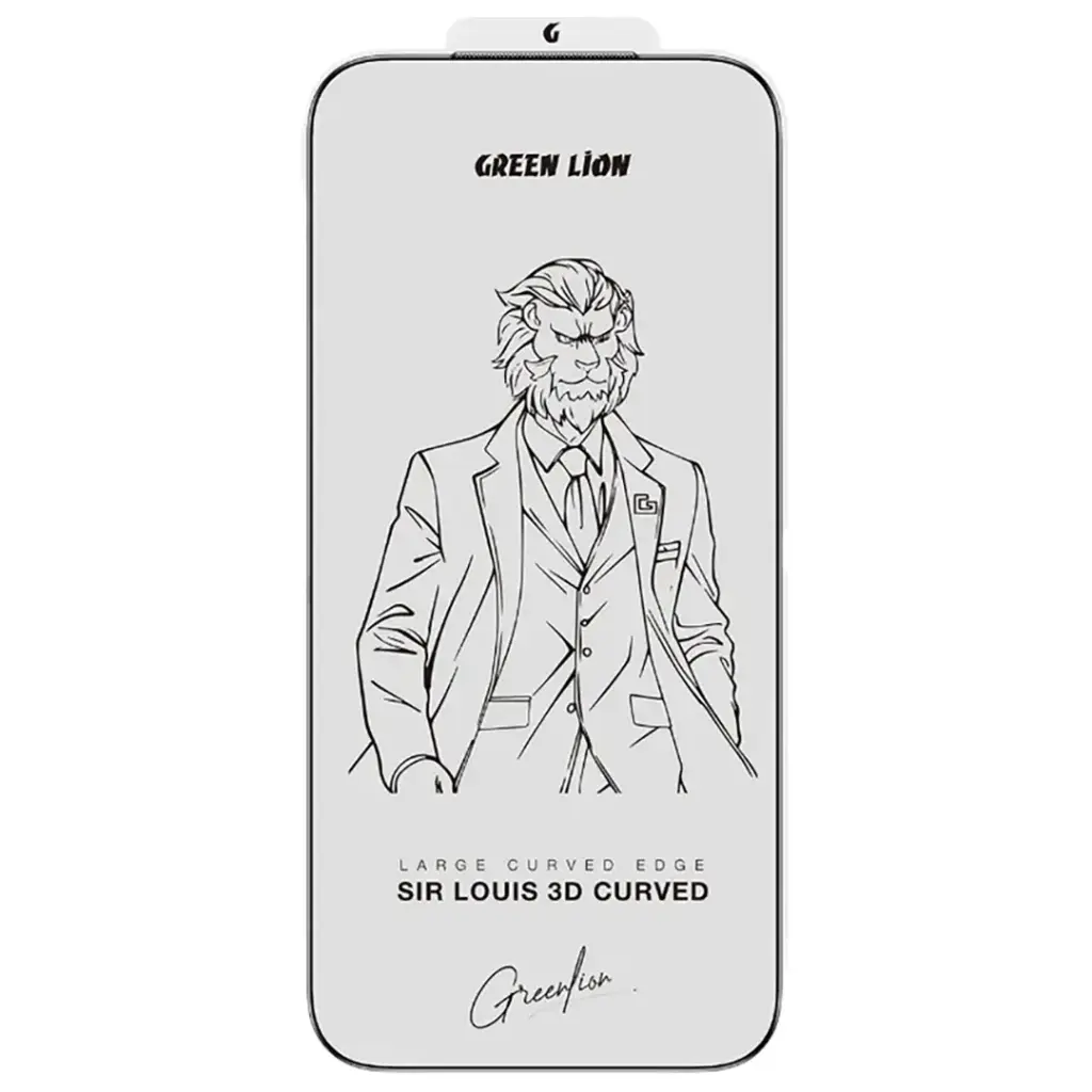Green Lion SIR Louis 3D Curved Screen Protector for iP 17 Pro-Clear