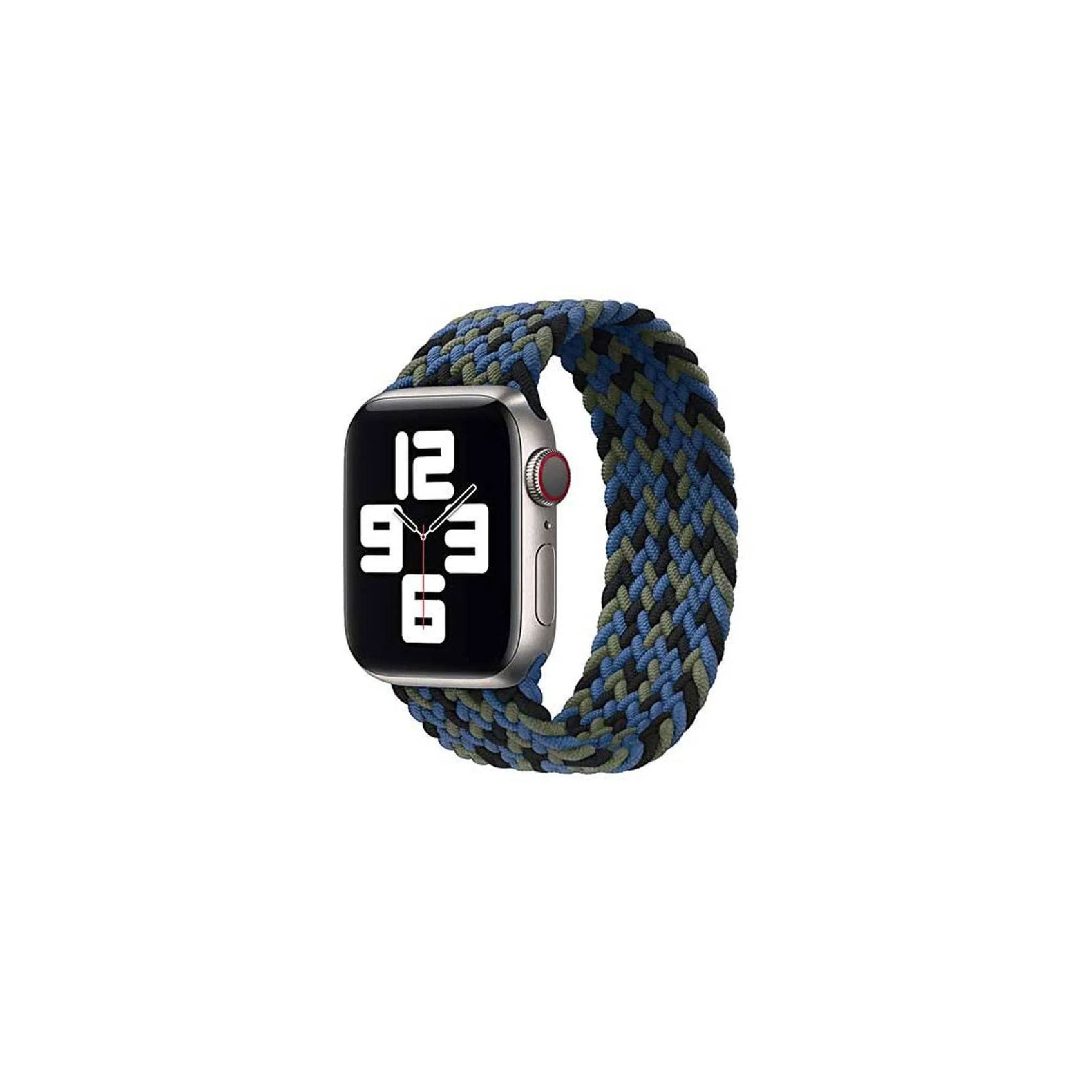 Green Lion Braided Solo Loop Strap for Apple Watch 38/40mm BLK/GRN/BLU