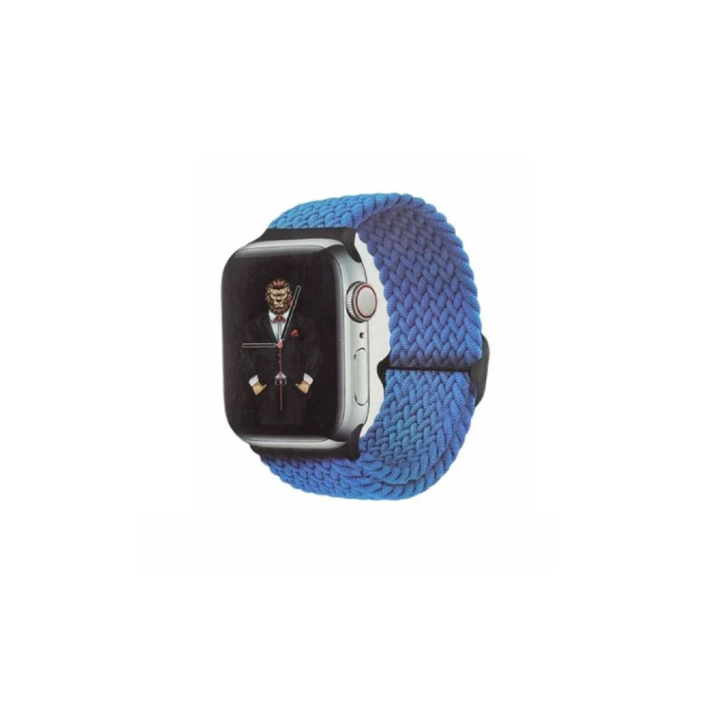 Green Lion Braided Solo Loop Strap for Apple Watch 38/40mm - Blue