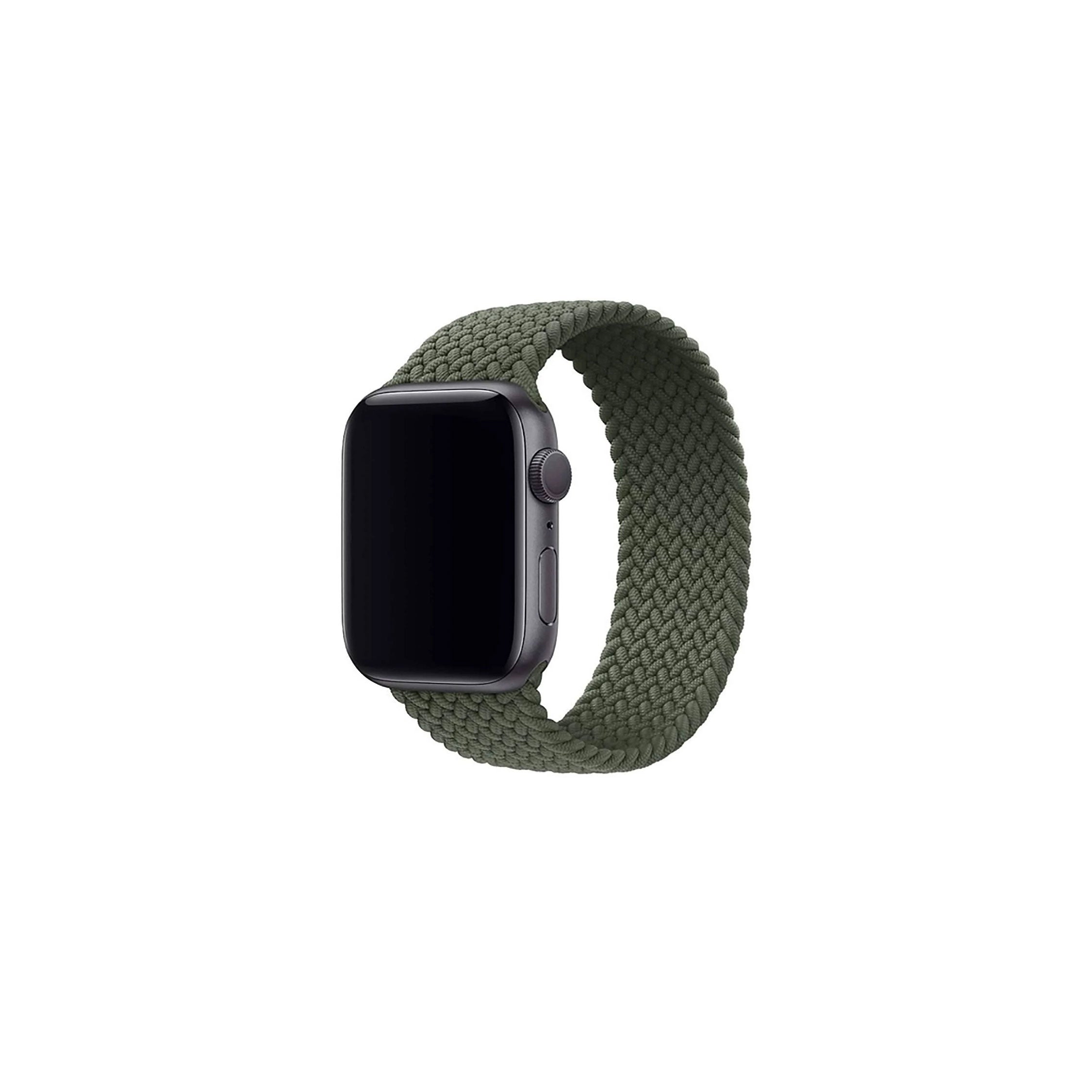 Green Lion Braided Solo Loop Strap for Apple Watch 38/40mm - Green