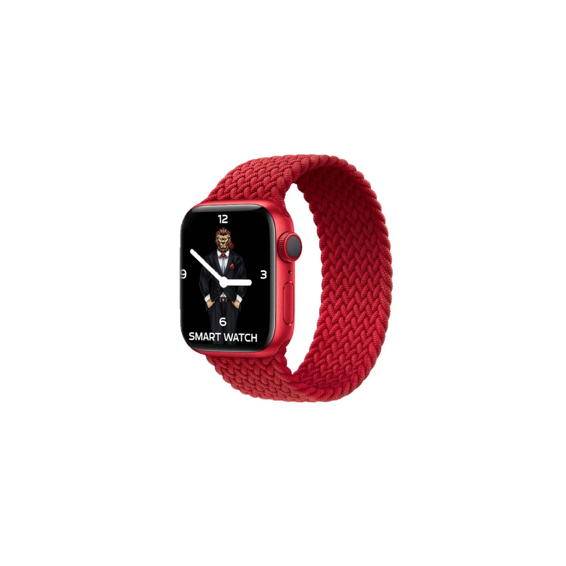 Green Lion Braided Solo Loop Strap for Apple Watch 38/40mm - Red