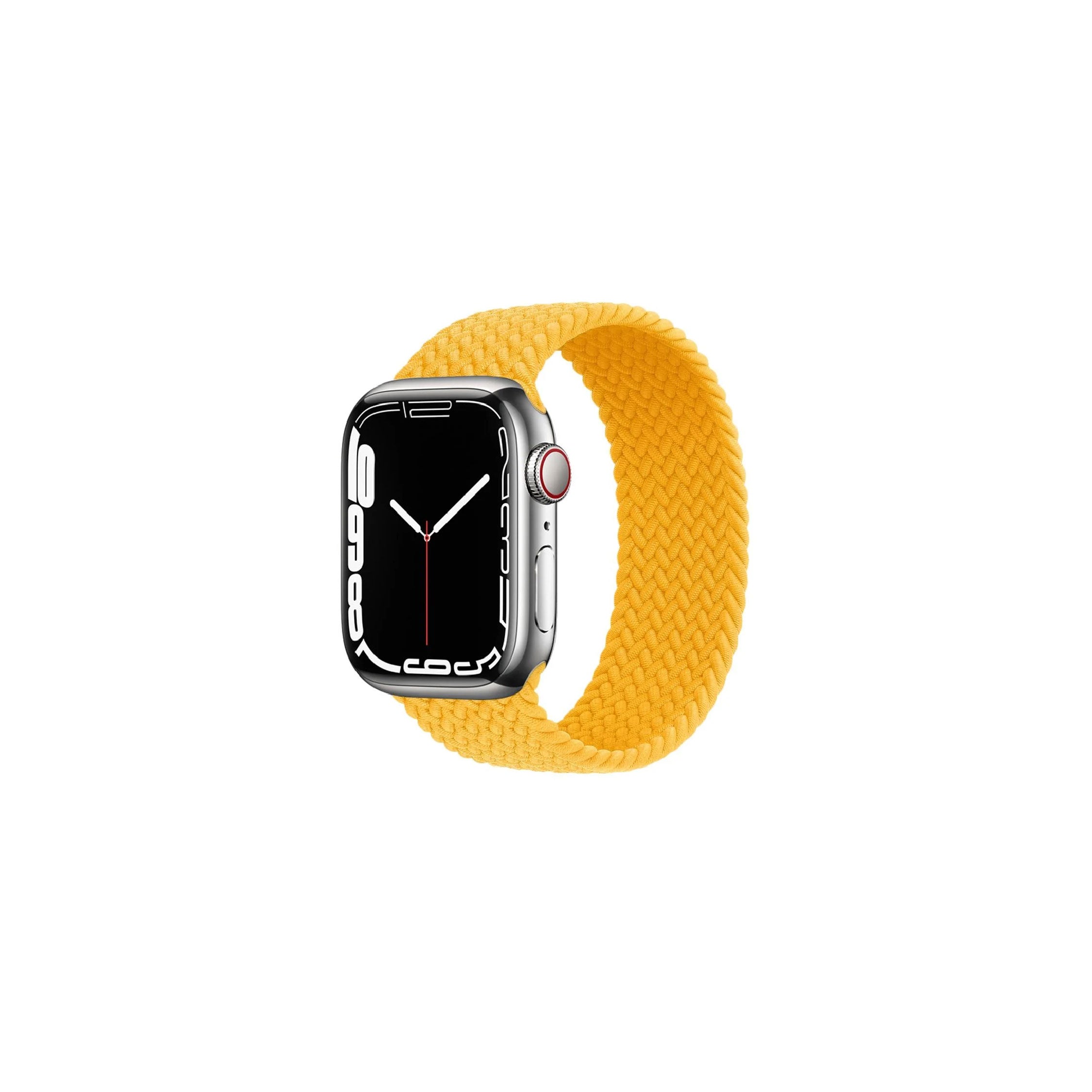 Green Lion Braided Solo Loop Strap for Apple Watch 38/40mm - Yellow