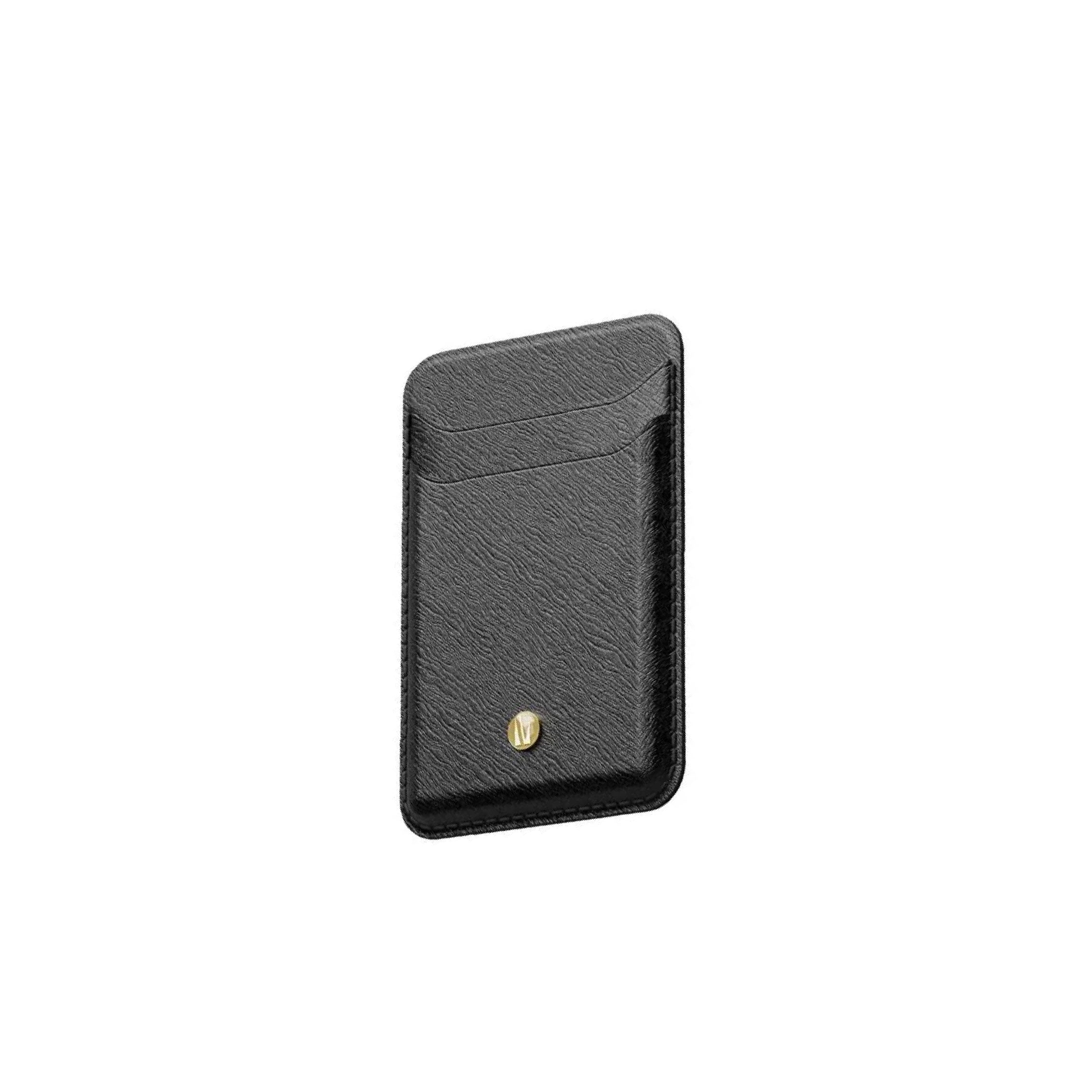 Levelo Bond Genuine Leather Magsafe Wallet - Black