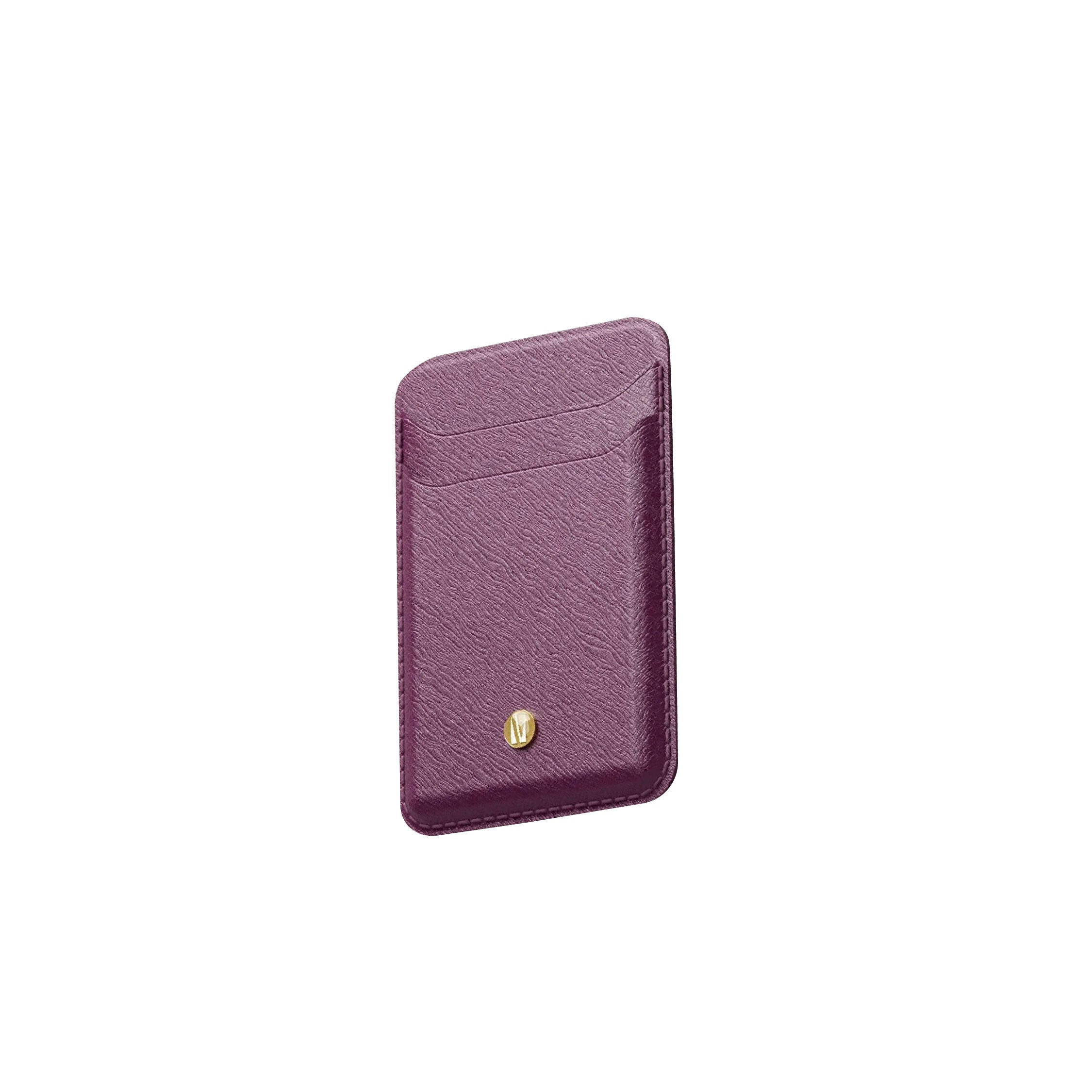 Levelo Bond Genuine Leather Magsafe Wallet - Purple