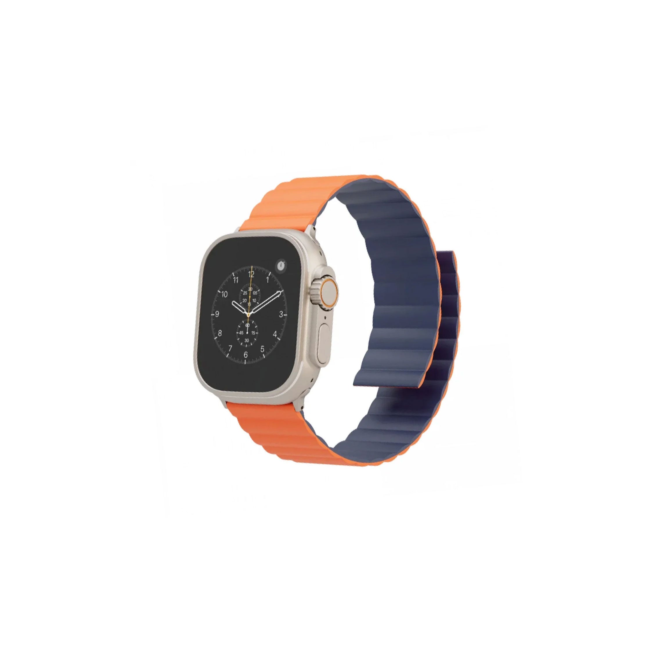 Levelo Cosmo Magnet Silicone Watch Band 45-49 Orange