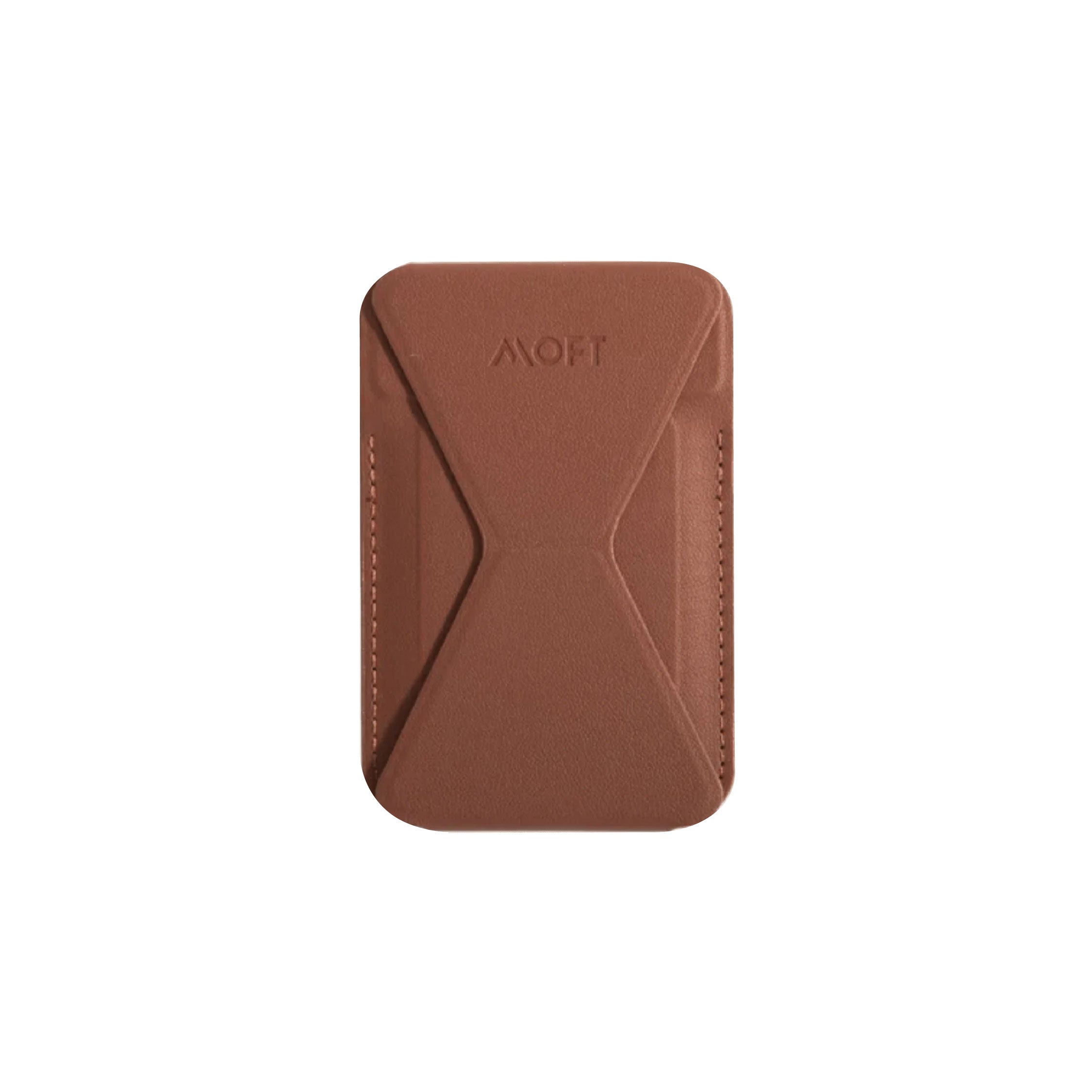 MOFT Snap-On Phone Stand & Wallet mini MagSafe Compatible Brown