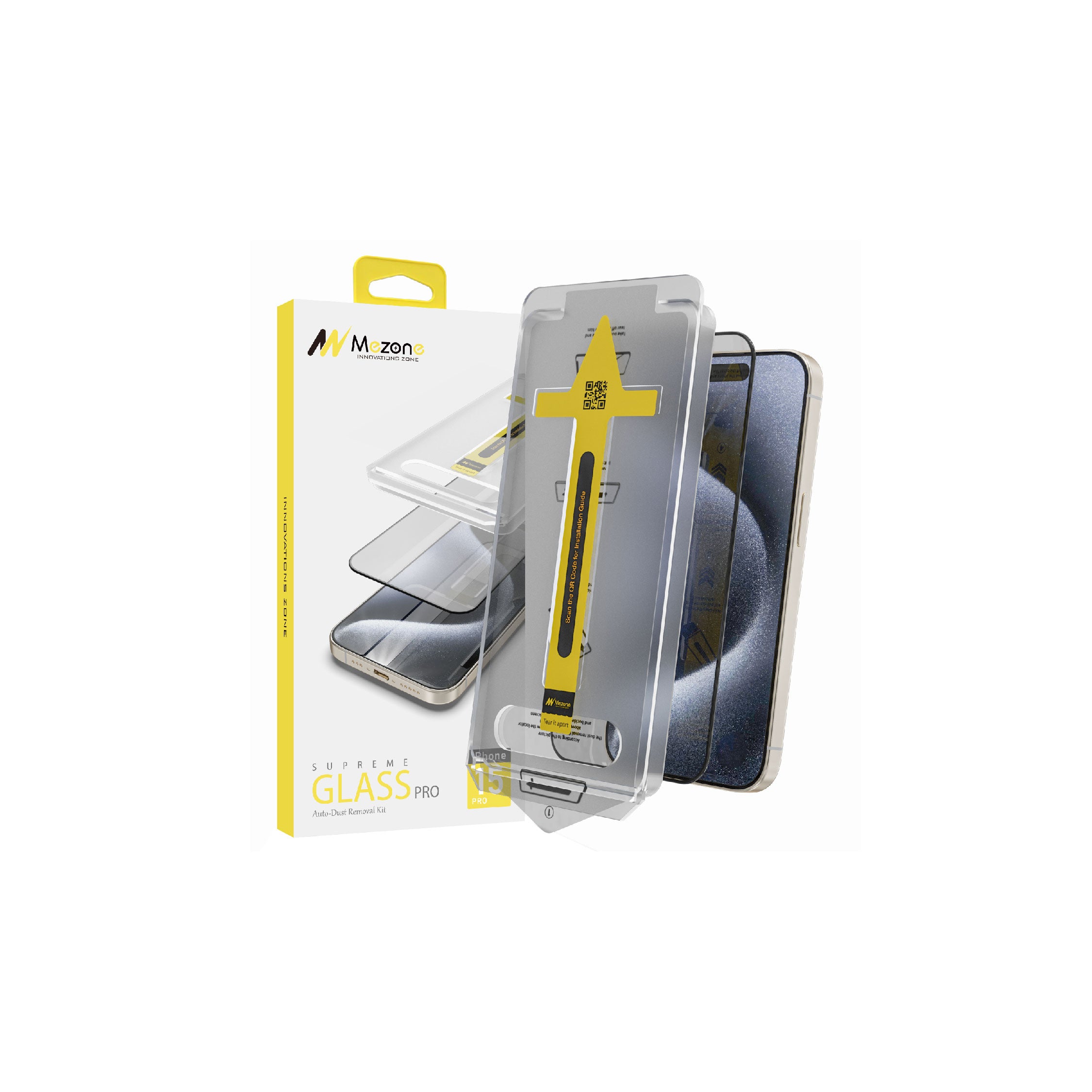 Mezone iPhone 15 pro clear screen protector