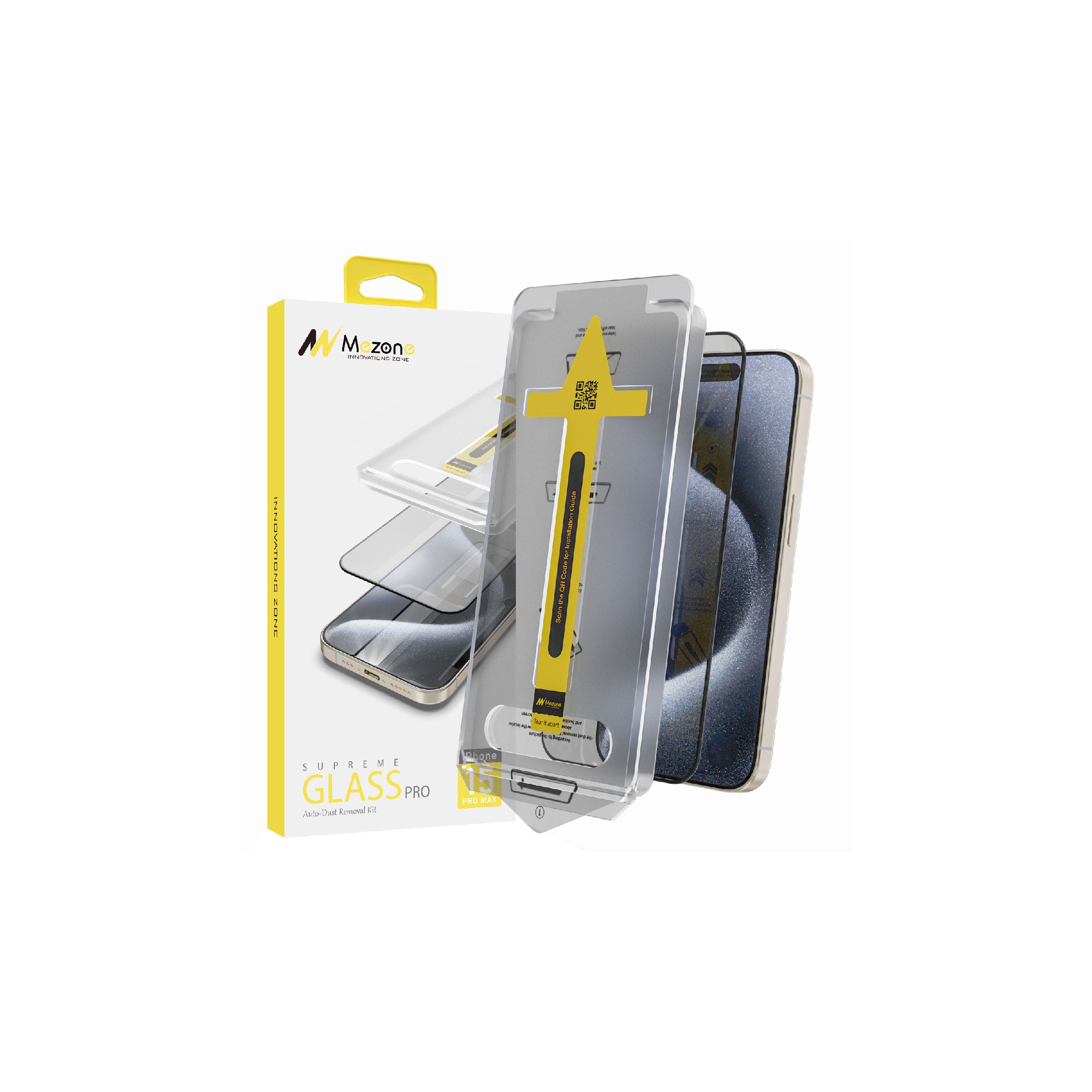 Mezone iPhone 15 pro Max clear screen protector