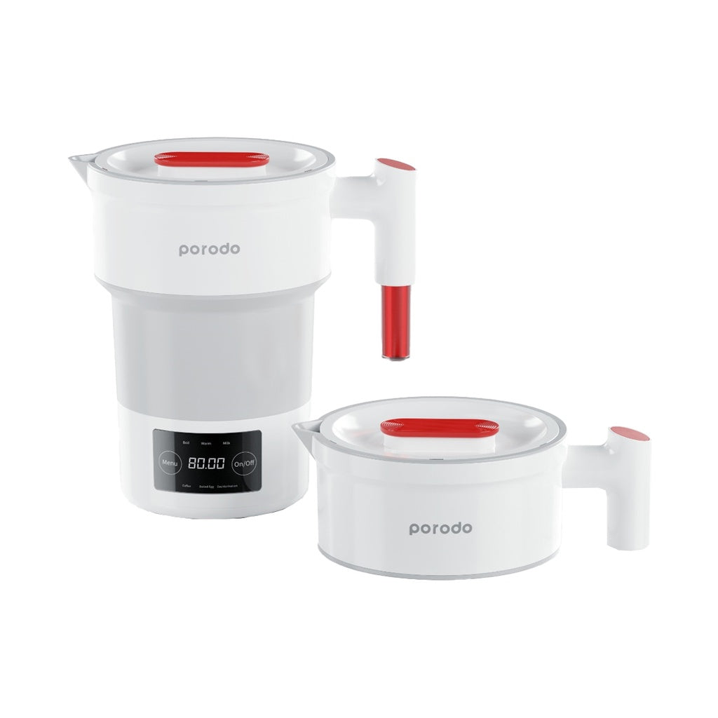 Porodo Lifestyle Portable Folding Electric Kettle - White