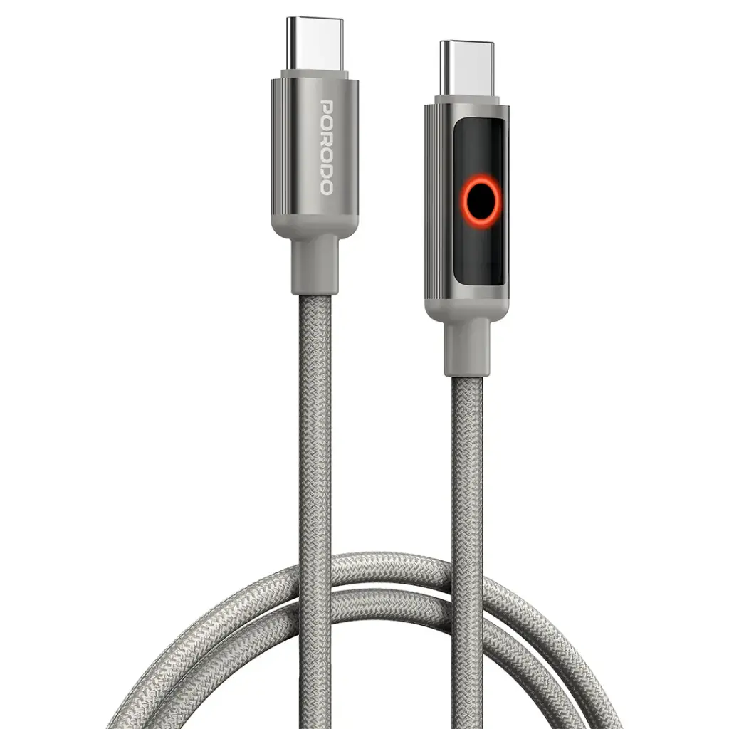 Porodo ChargeLite USB-C To USB-C High-Speed Charging Cable-Grey