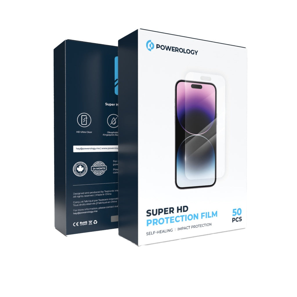 Powerology Film for Cutting Machine (Super repair, HD, high level 50pcs/color box, 1 120*180mm) -Clear