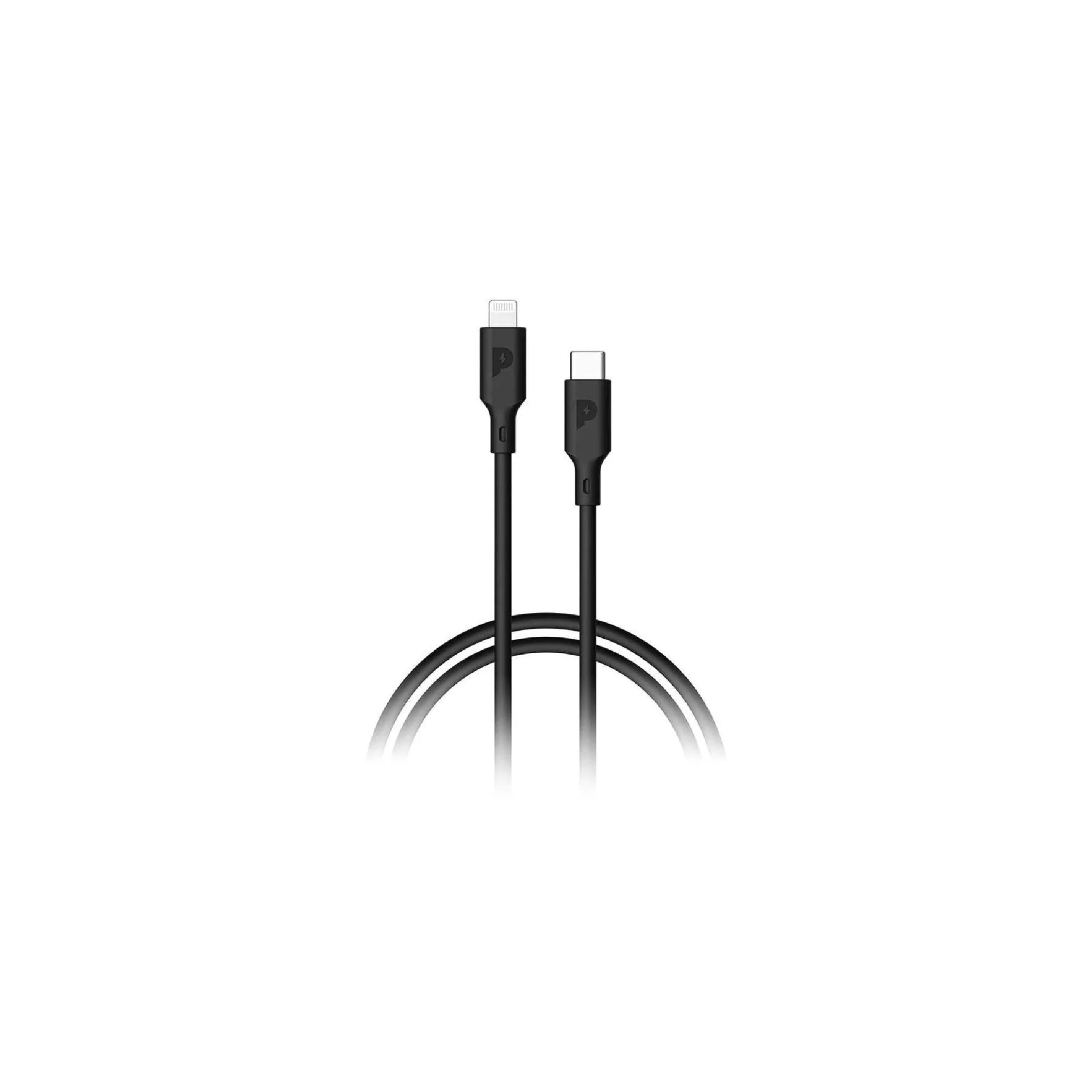 Powerology USB-C to Lightning Data & Charge Cable 3m -Black