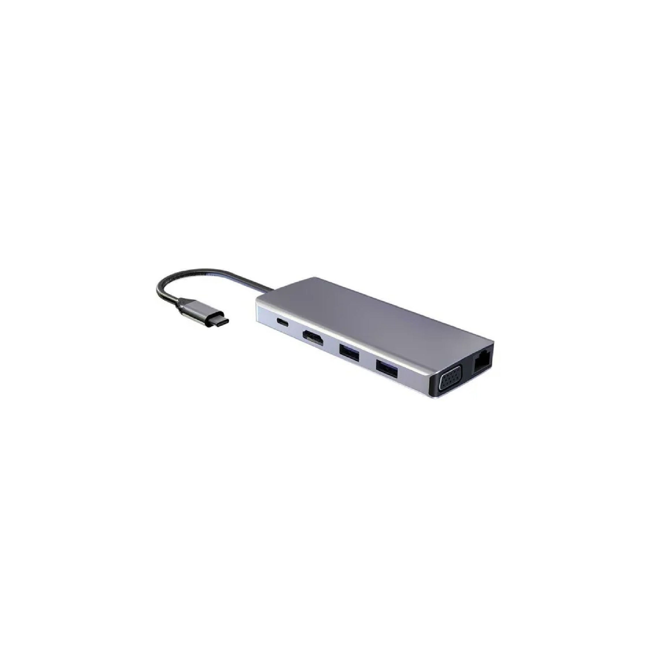 Powerology Usb-C Hub 11-IN-1 Ethernet HDMI VGA 60w