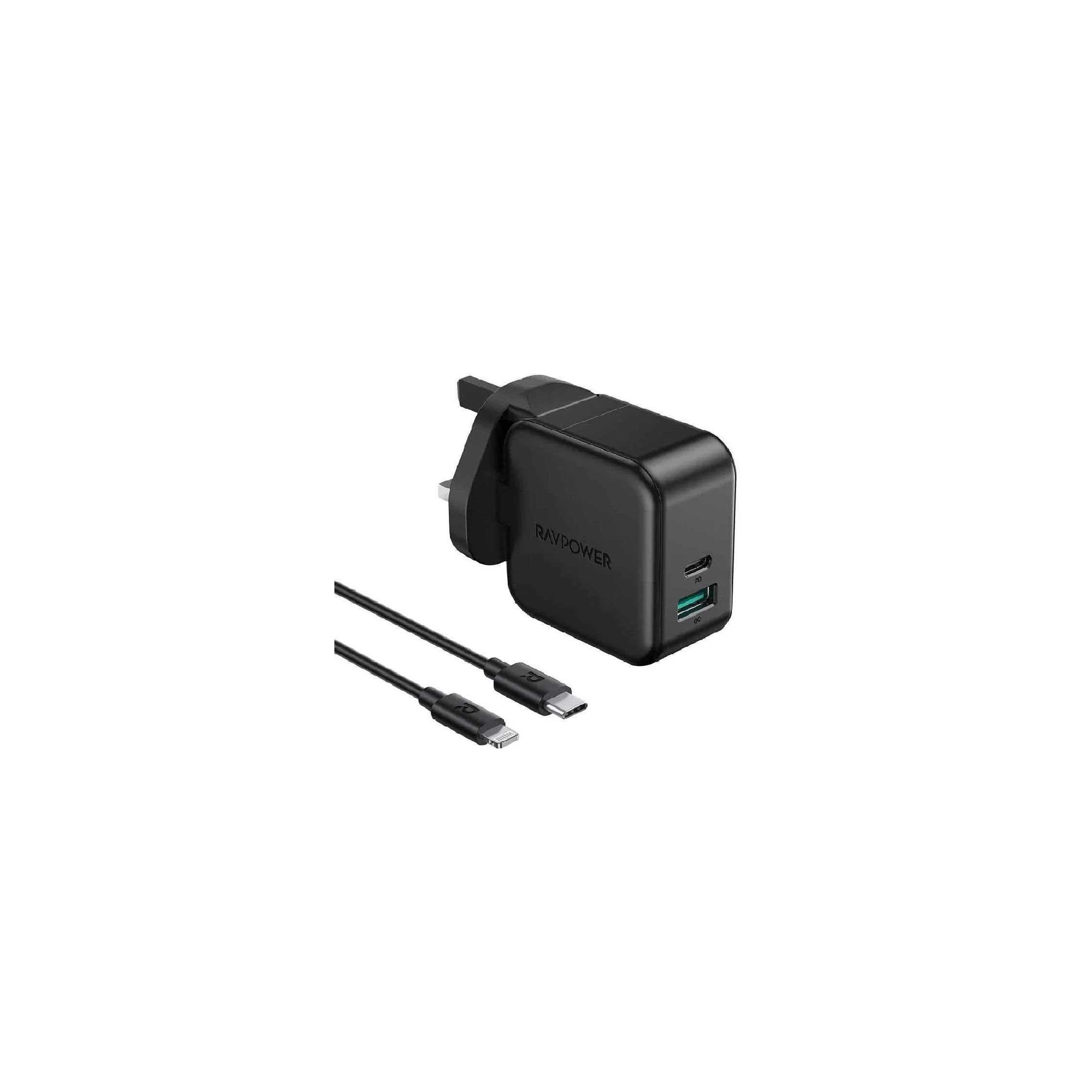 RAVPower 2-Pack PD Pioneer Wall Charger Combo 18W - Black