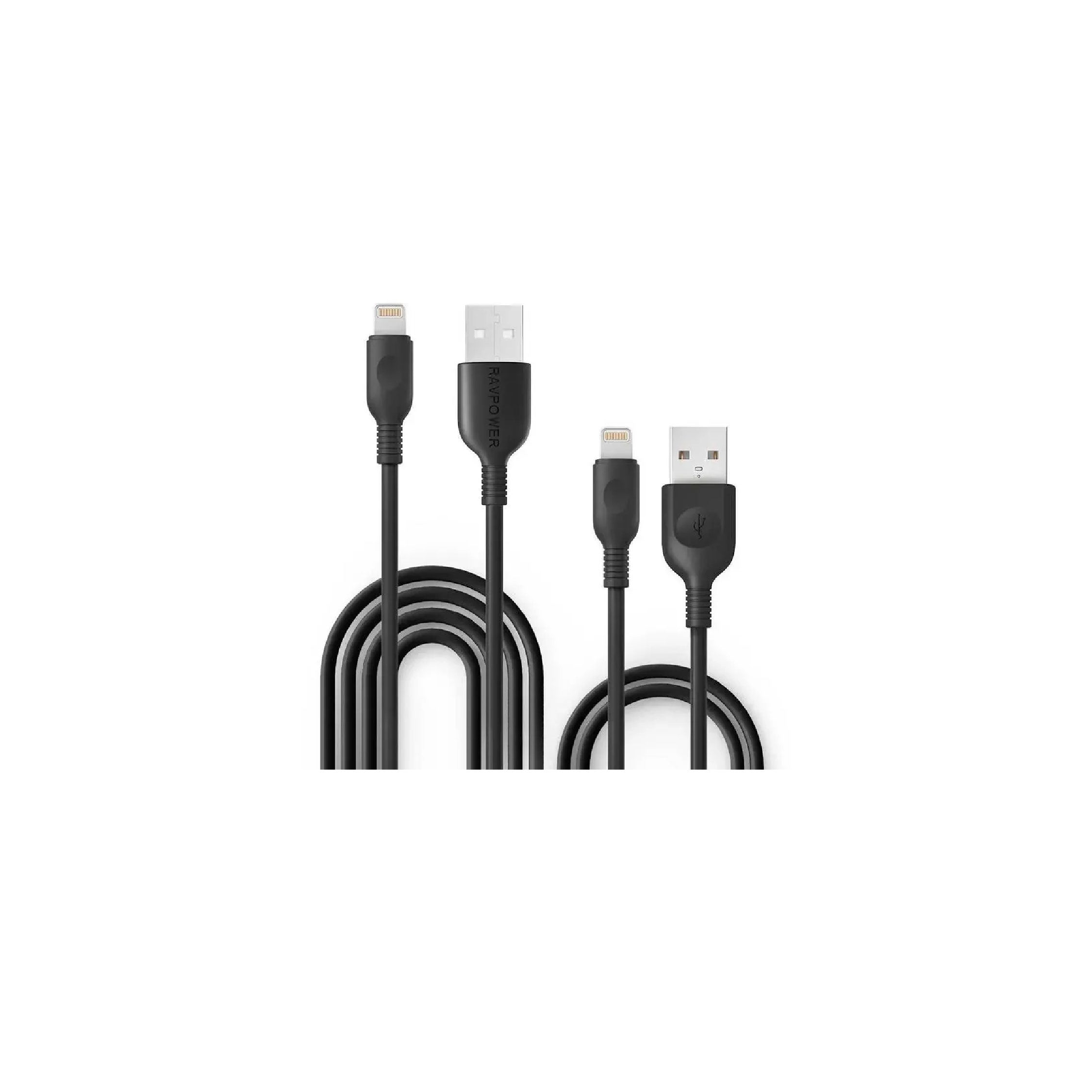 RAVPower 2 Pack Lightning Cable - Black