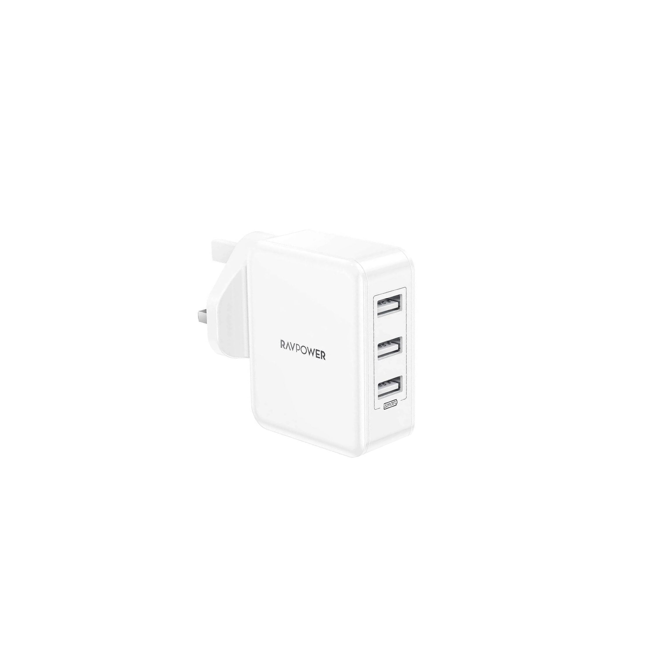 RAVPower 3-Port USB Wall Charger 30W UK - White