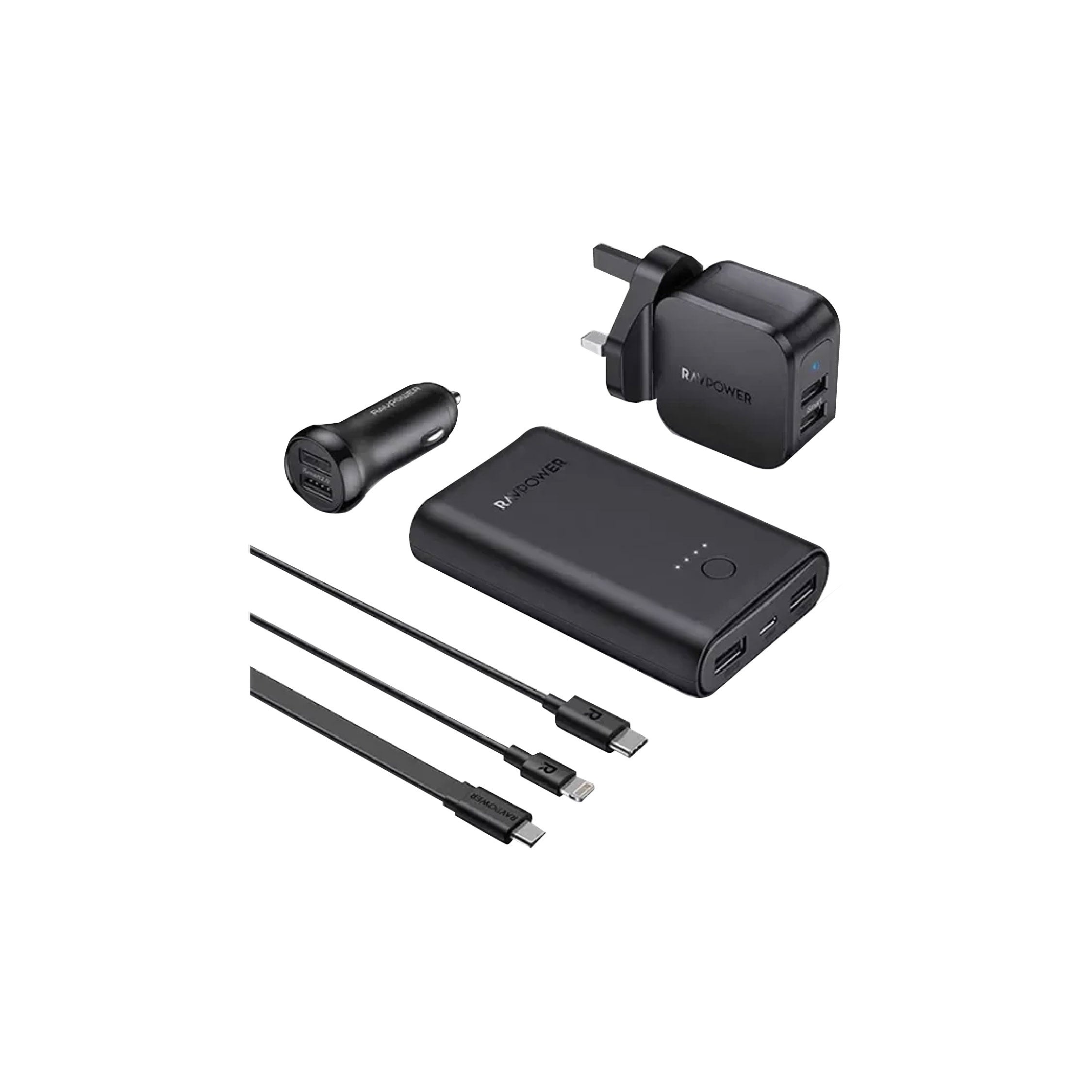 RAVPower 6 in 1 Prime Power Bank Combo - Black