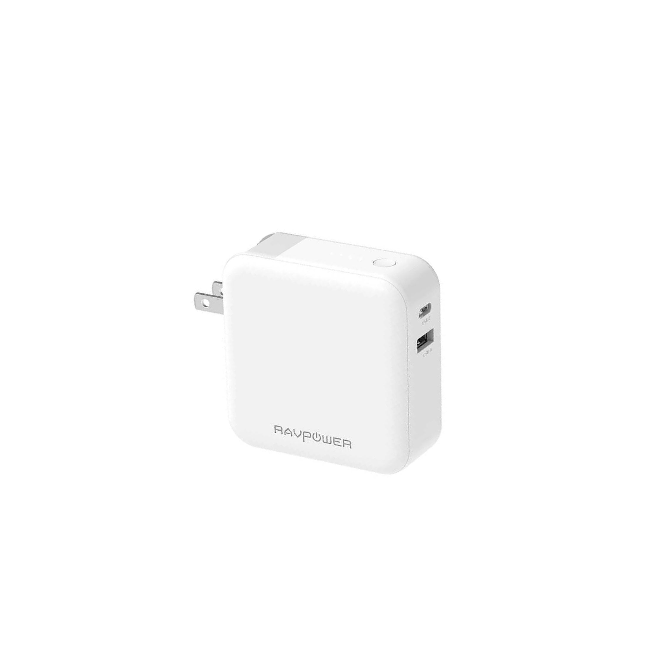 RAVPower AC Charger 5000mAh PD+QC3.0 UK - White