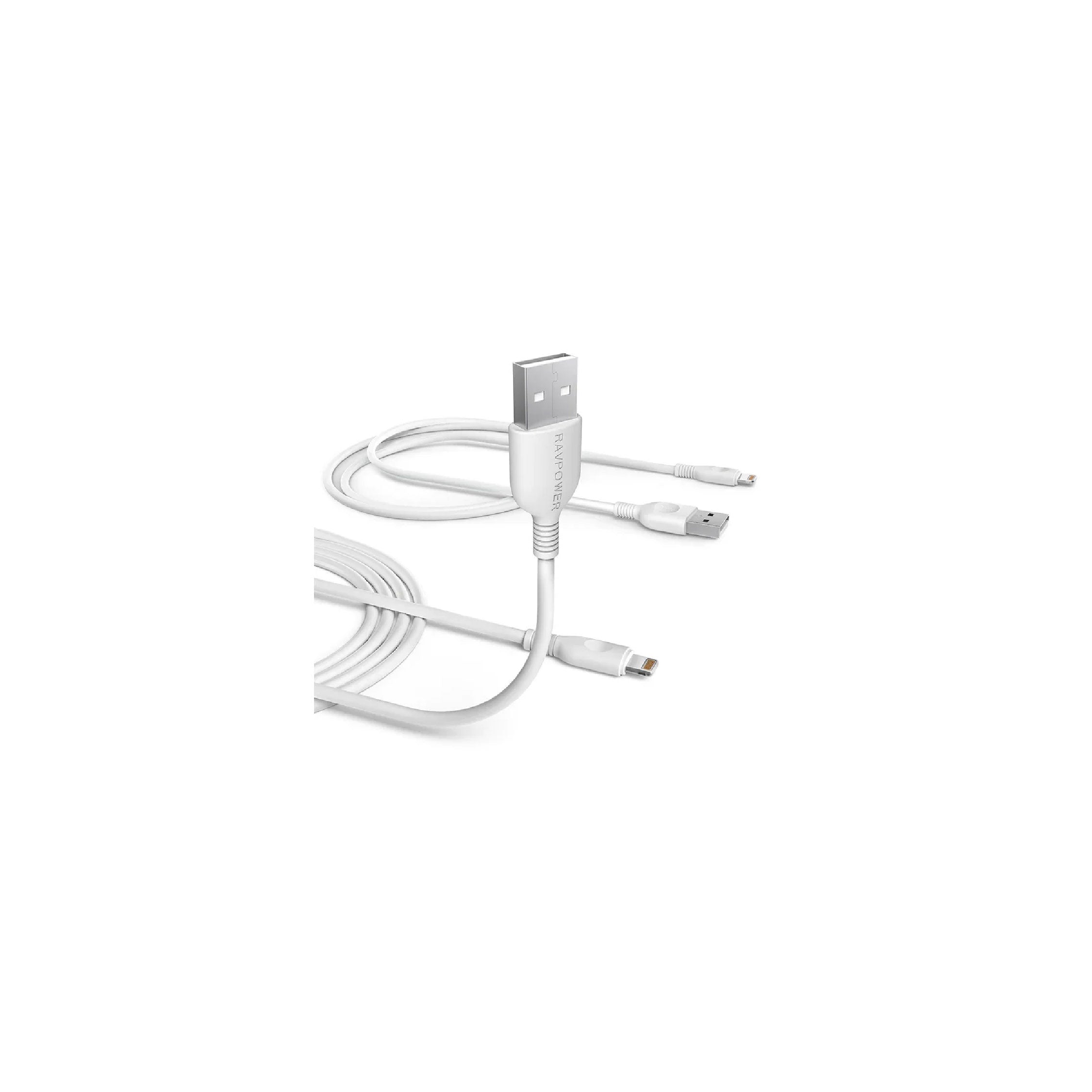 Ravpower kevlar braided lightning cable 3ft/0.9m - White