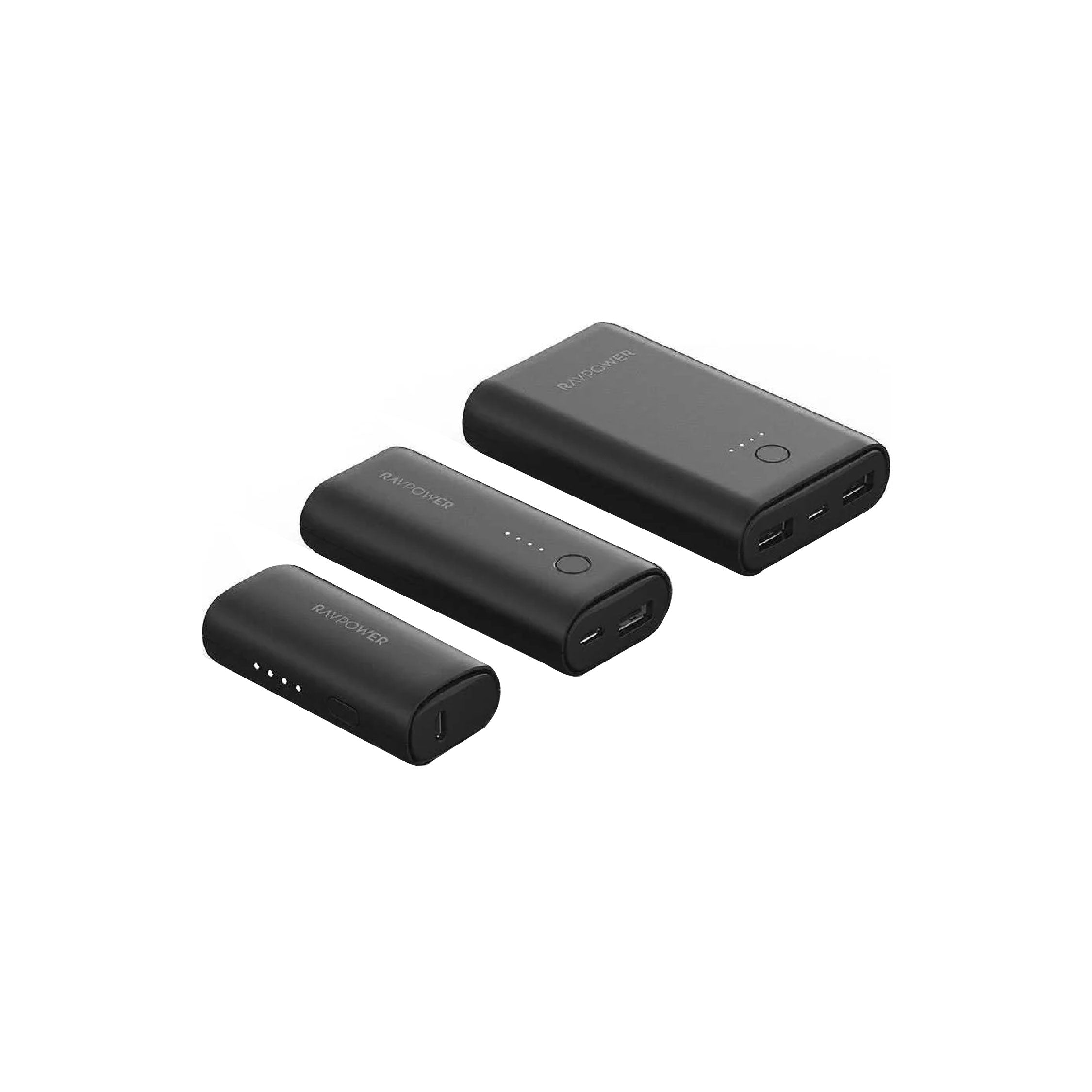 RAVPower Portable Powerbank Combo ( 3350mAh / 6700mAh / 10050mAh ) - Black