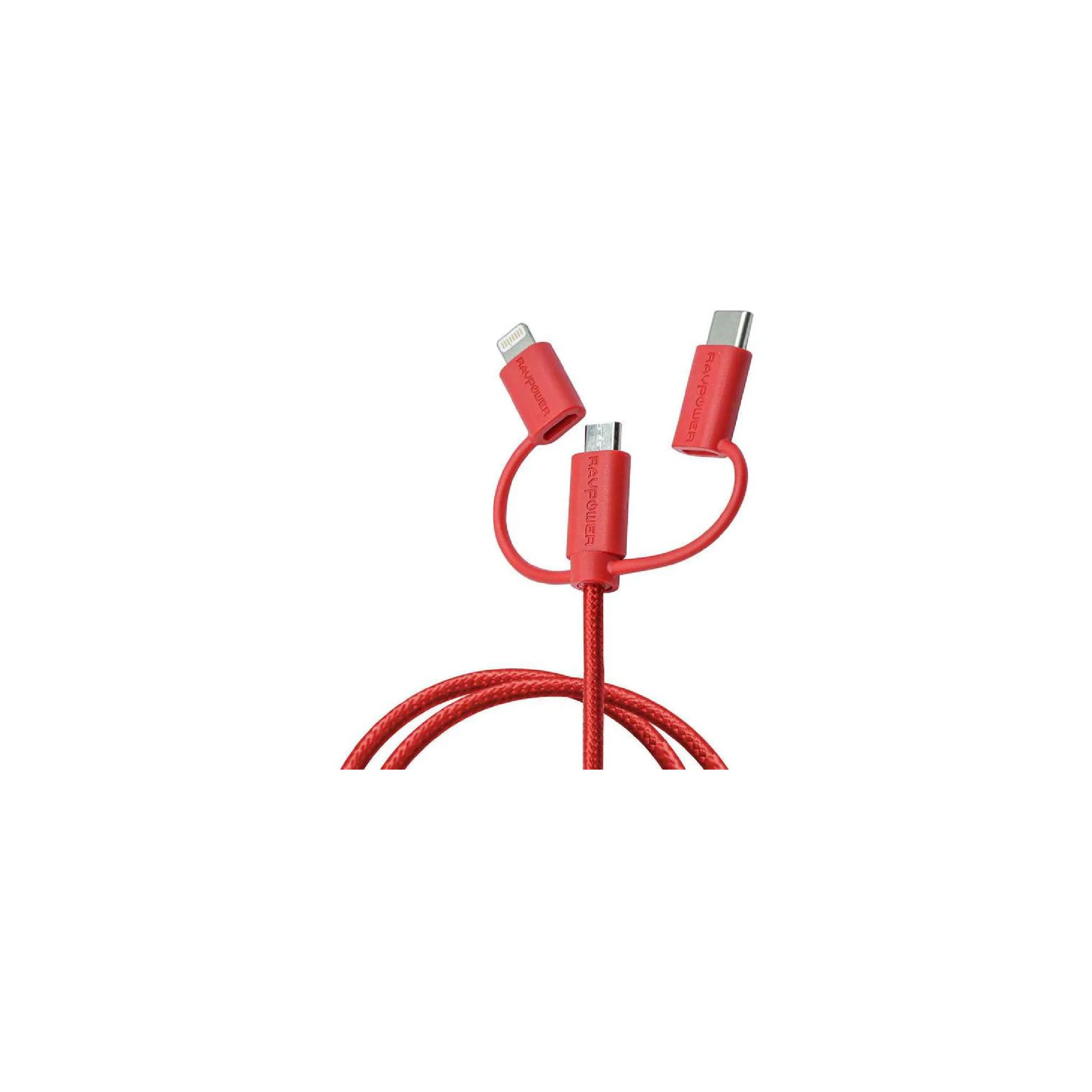 Ravpower 3 in 1 Data Cable 0.9m - Red