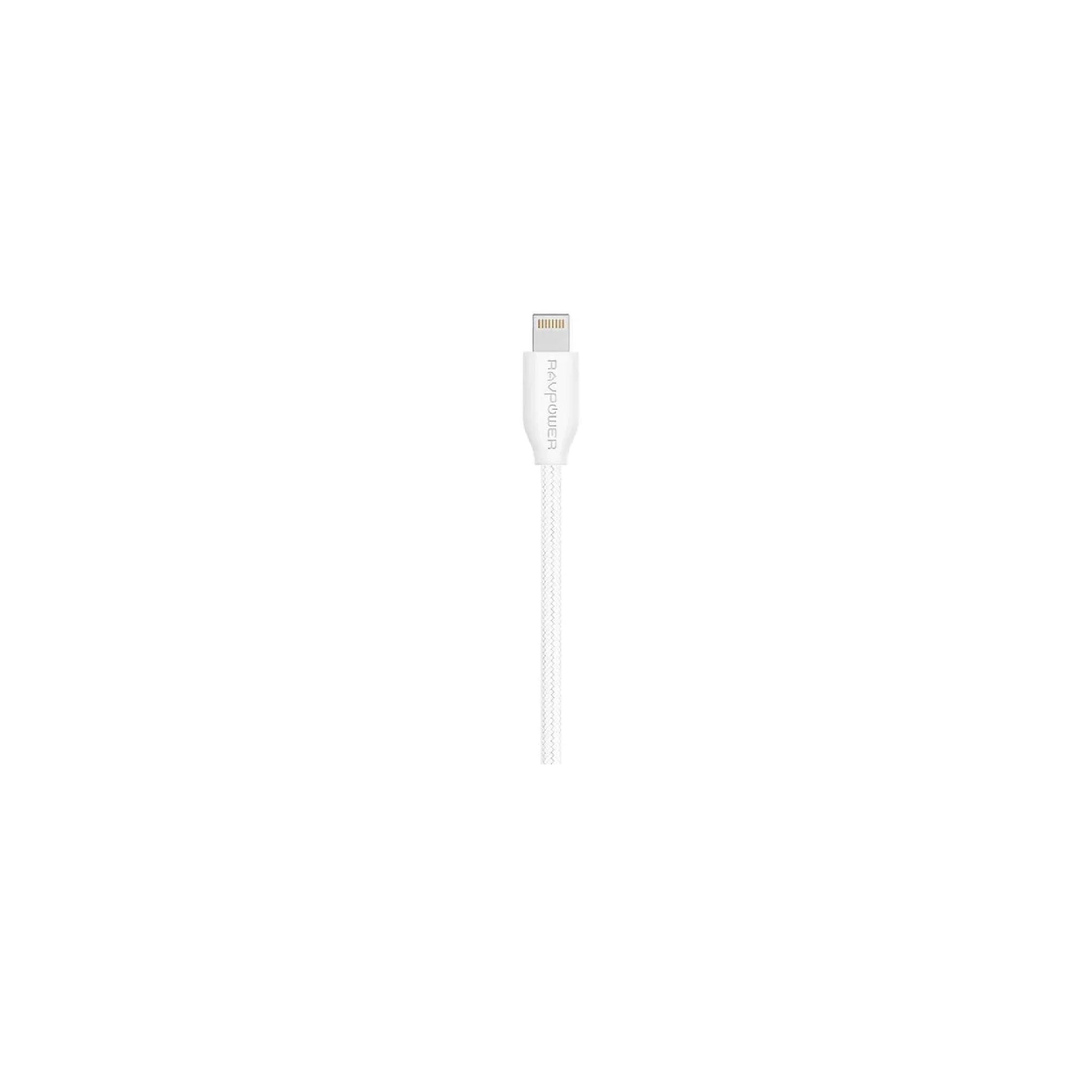 RAVPower Kevlar Braided Lightning Cable 3ft/0.9m- White