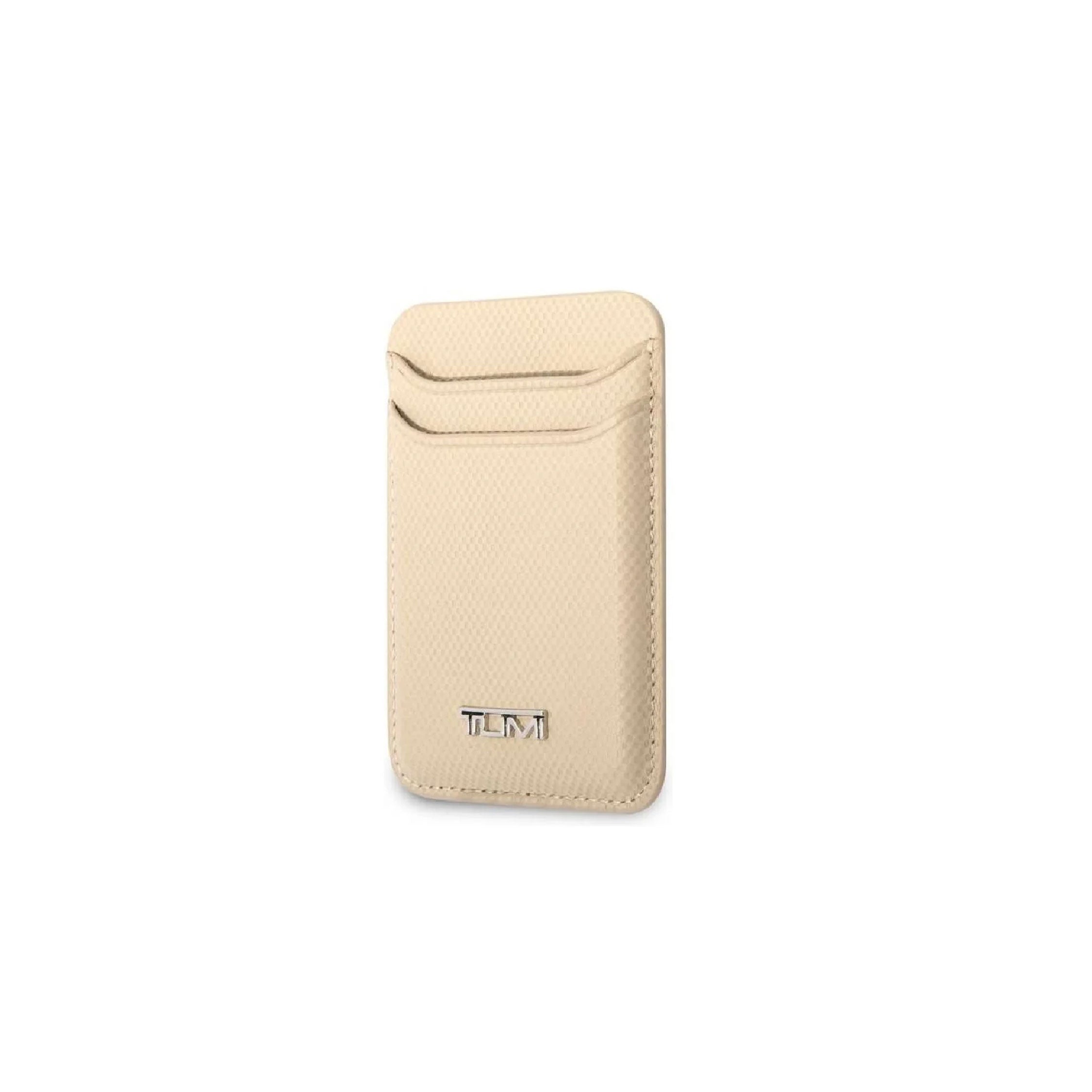 Tumi magnetic card holder - beige