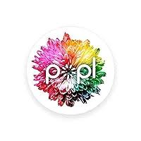 popl - sharing device (white rainbow splash)