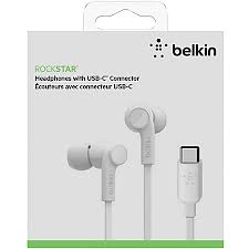 Belkin USB-C In-Ear Headphones - White