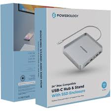 Powerology iMac 24 Inch USB-C Dock with SSD Enclosure 10GBPS-Gray