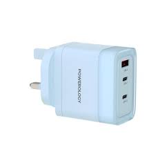 Powerology Lunex Series Fast Charging Adapter - Blue