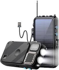 Powerology FM Radio Solar Wireless PowerBank 16000 mAh - Black