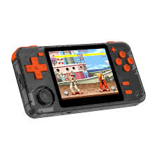 Porodo Gaming 3.5" IPS Arkos 2.4G/5G 256GB with Dual Card Slots 2800mAh Retro Transpar ent-Orange/Black