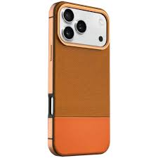 Levelo Cuir Case for Iphone 17 pro max - Sunrise Orange