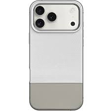 Levelo Cuir Case for Iphone 17 pro - Silver Stone
