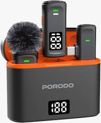 Porodo wireless collar double microphone