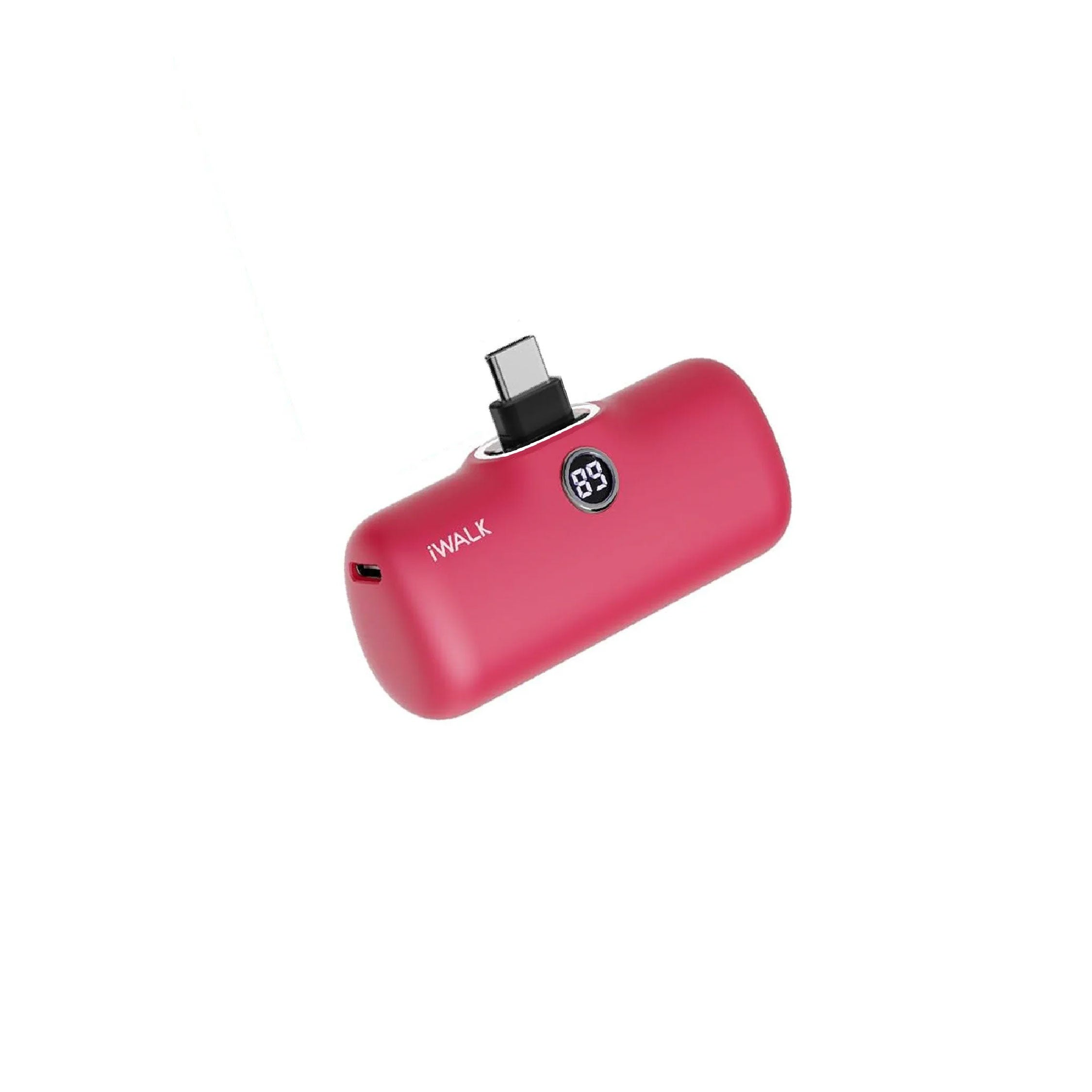 iwalk pocket battery 4800mah USB-c neon pink