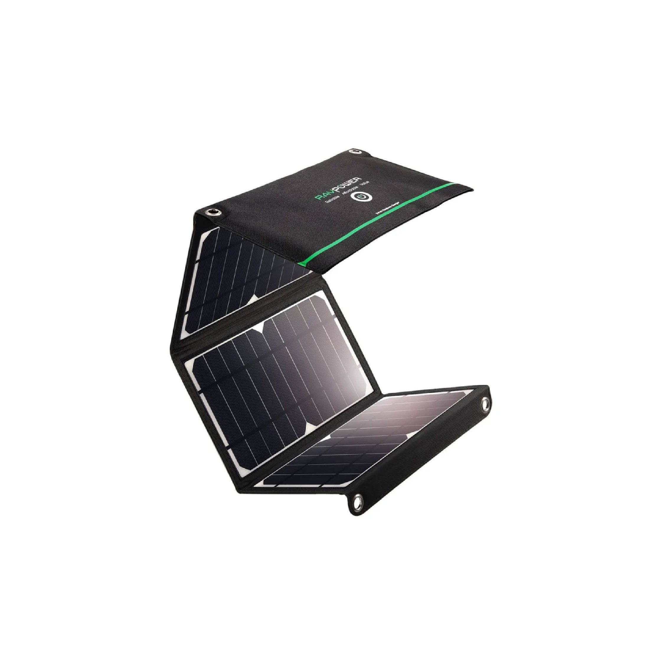 RAVPower 16W Dual USB Solar Charger - Black ( Online Packaging )