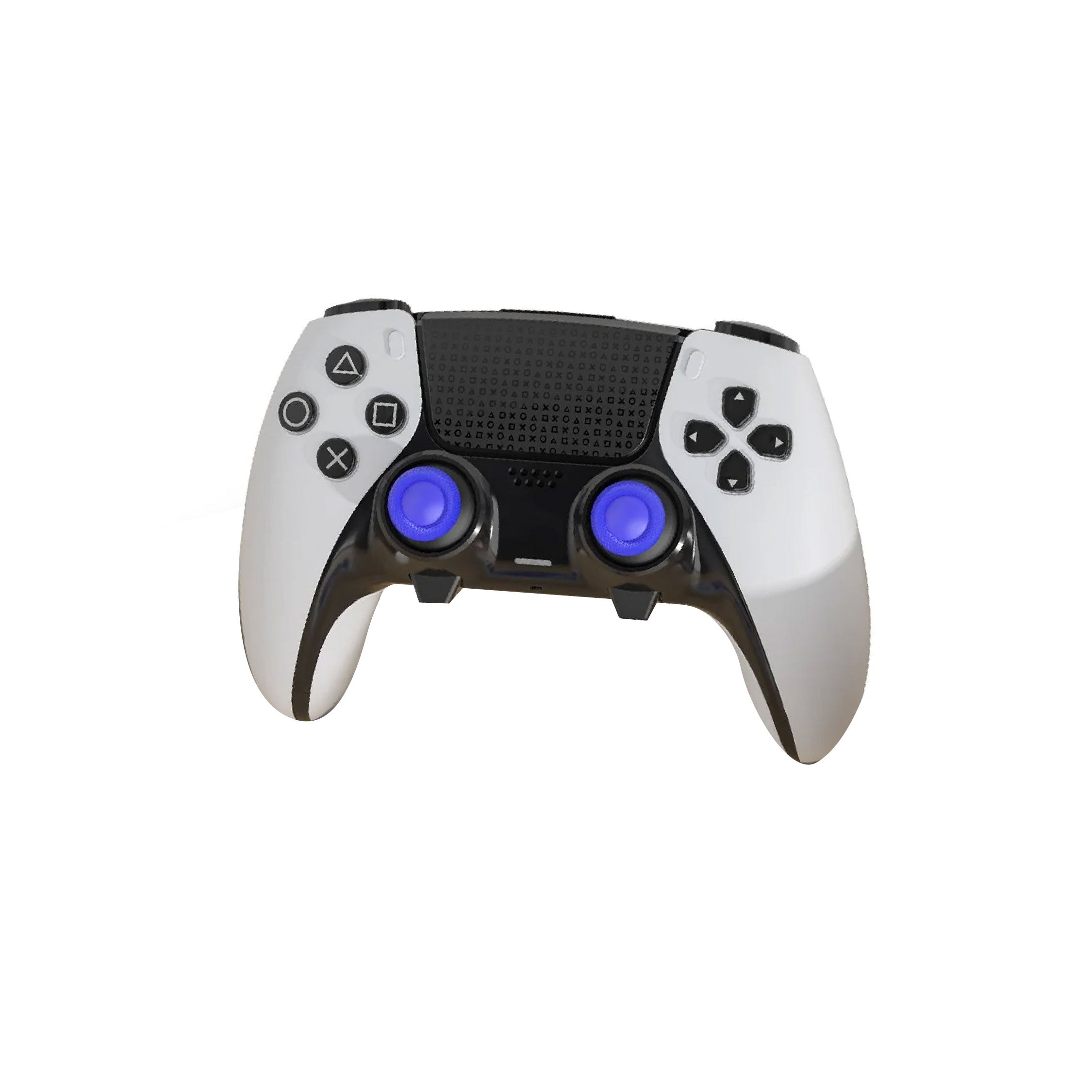 porodo gaming 8 in 1 thumb sticks & back sticks for edge controller - blue