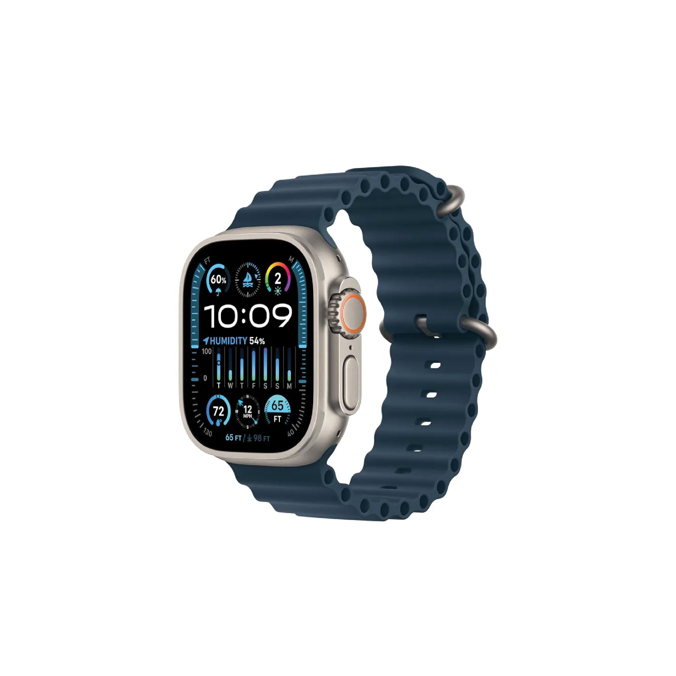 Apple Watch Ultra 2  GPS + Cellular 49mm Titanium Case With Blue Ocean Band