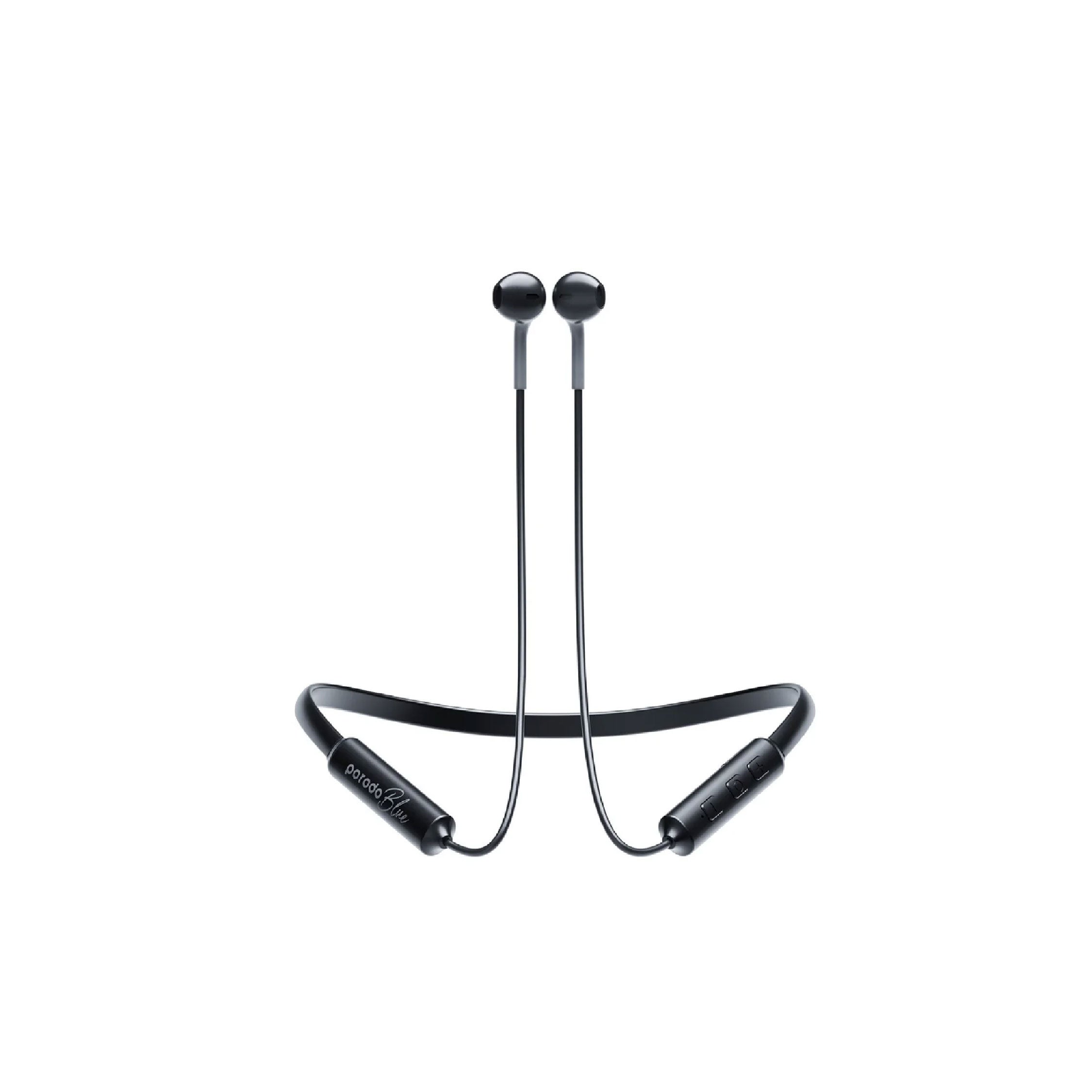 Porodo Blue ENC Neckband Apple Buds Earphones - Black