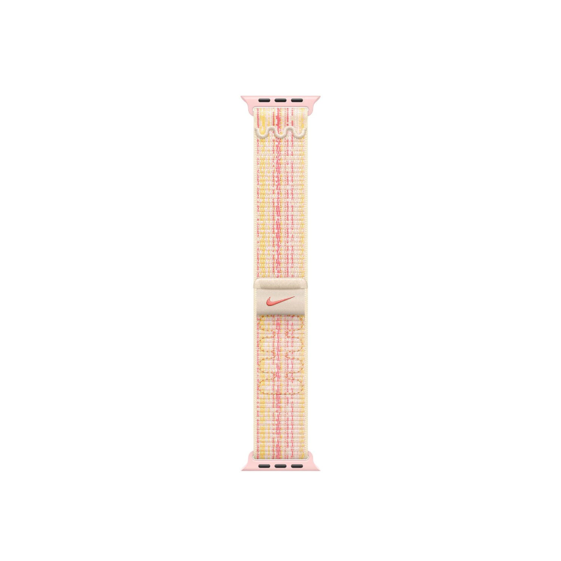 Apple Watch Strap Starlight / Pink Nike Sportloop 41mm