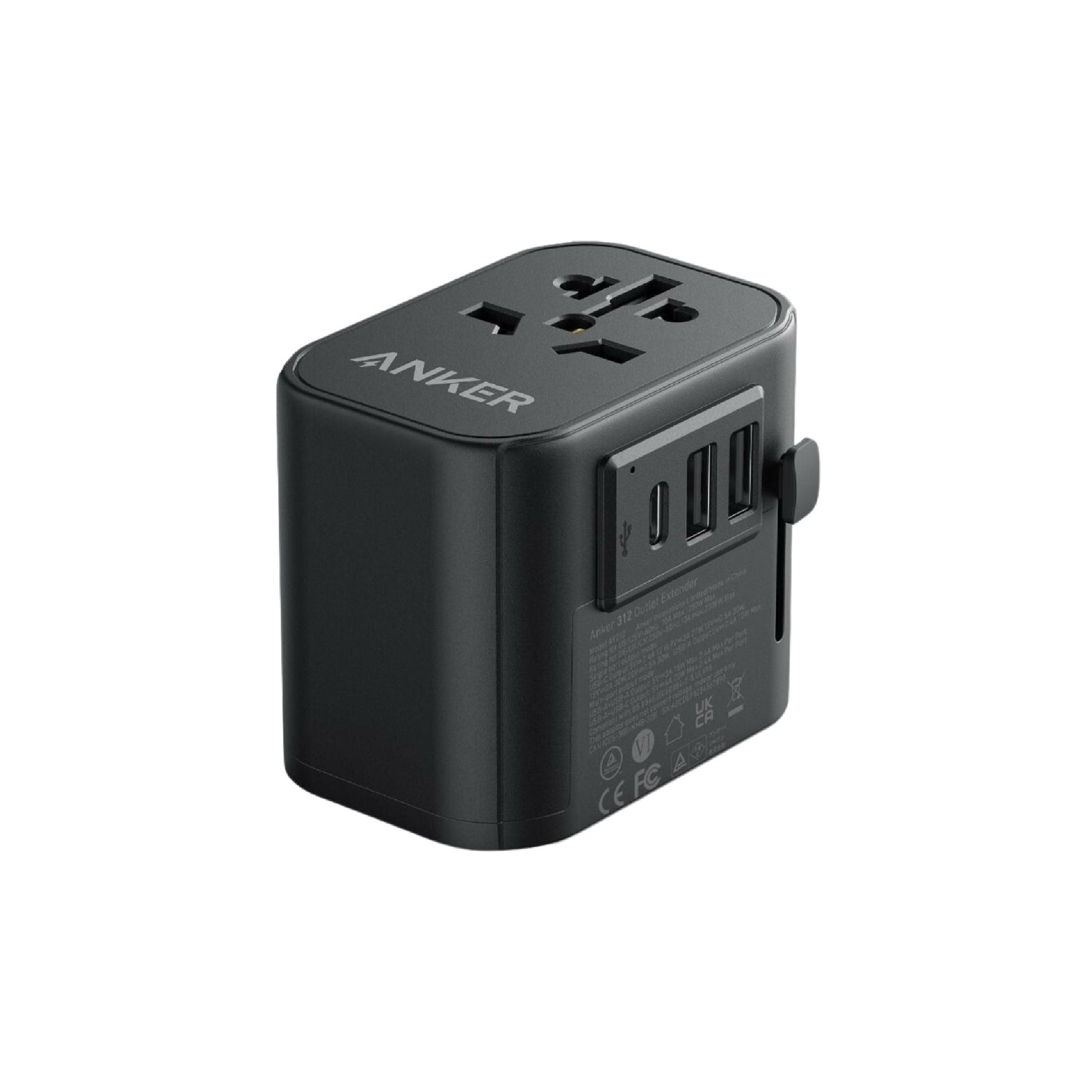 Anker travel adapter with USB-C